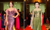 Kỳ Duyên, Huyền My lộng lẫy, gợi cảm với đầm dạ hội xuyên thấu