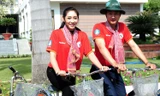 Hoa hậu Đại dương Thu Thảo đạp xe cùng 2.000 sinh viên
