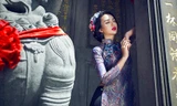 Hoa hậu Ngọc Diễm 'thổi' làn gió mới cho áo dài ngày Tết