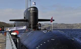  Tàu ngầm tên lửa đạn đạo K-84 Ekaterinburg chạy bằng năng lượng hạt nhân của Nga ở Murmansk, ngày 23 tháng 5 năm 2018. TASS/Getty Images