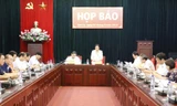 Quang cảnh buổi họp báo. Ảnh: Hồng Vĩnh