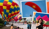 Giới trẻ TP.HCM thích thú ngắm khinh khí cầu rực sắc tung bay trên bầu trời nhân dịp lễ 2/9