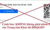 Cảnh báo đăng trên fanpage Đại học Quốc gia Hà Nội.
