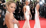 'Thiên thần nội y' Candice Swanepoel diện mốt ngực trần trên thảm đỏ LHP Cannes