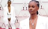 Tiara Thomas diện mốt không nội y trên thảm đỏ Oscar 2021