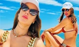 Cựu 'thiên thần nội y' Alessandra Ambrosio gây chao đảo với bikini