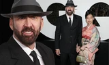 Vợ thứ 5 người Nhật mặc kimono, tay trong tay tài tử Nicolas Cage trên thảm đỏ