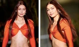 Gigi Hadid để ngực trần catwalk, dáng đẹp như tượng tạc