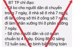 TPHCM ‘không cho người dân di chuyển trong 7 ngày’ là giả mạo