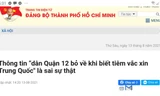 'Dân Quận 12 bỏ về khi biết tiêm vắc xin Trung Quốc' là thông tin sai sự thật