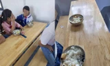 Xôn xao hình ảnh bữa ăn bán trú tại trường chỉ có cơm và đậu phụ