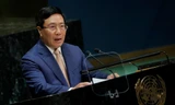 Phó thủ tướng, Bộ trưởng Ngoại giao Phạm Bình Minh phát biểu tại Liên Hợp Quốc. Ảnh: Reuters