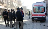 Khung cảnh thành phố Aleppo sau một trận không kích ngày 4/2. (Nguồn: AFP/TTXVN)