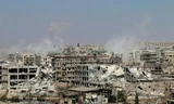 Khung cảnh đổ nát ở Aleppo. (Nguồn: AFP)