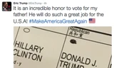 Phiếu bầu được Eric Trump đăng lên Twitter. Ảnh: Buzzfeed.