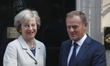Thủ tướng Anh Theresa May và Chủ tịch Hội đồng châu Âu Donald Tusk. (Nguồn: Reuters) 