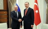 Tổng thống Thổ Nhĩ Kỳ Recep Tayyip Erdogan (phải) và người đồng cấp Nga Vladimir Putin. (Nguồn: sputniknews.com)