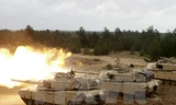 Xe tăng của quân đội Mỹ trong cuộc tập trận Saber Strike tại Latvia ngày 11/6. (Nguồn: EPA/TTXVN)