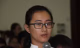 Em Phạm Song Toàn chảy nước mắt khi nói về cô C. dạy Toán trong buổi đối thoại với lãnh đạo Sở GD-ĐT TPHCM.