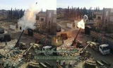 Pháo M-240 khai hỏa tại khu vực Đông Ghouta. Ảnh: Sputnik.