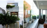 Nhà ống 3 tầng thoáng sáng đến khó tin với mặt tiền kim loại đục lỗ