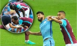 Aguero đối mặt án treo giò 3 trận.
