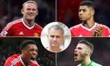 David De Gea, Anthony Martial, Marcus Rashford và Wayne Rooney.