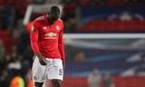 Romeu Lukaku thất vọng khi M.U bị loại khỏi Champions League.