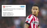 Depay rất hiệu quả ở những tình huống đá phạt.
