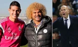 Carlos Valderrama tố Zidane không có thiện cảm với James Rodriquez.