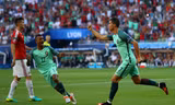 Ronaldo đã lập cú đúp vào lưới Hungary.