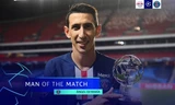 Di Maria giành danh hiệu cầu thủ xuất sắc nhất trận PSG - RB Leipzig.