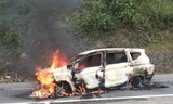 Tin mới vụ xe ô tô phát nổ và bốc cháy ở Quảng Nam