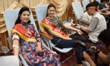 Hoa hậu Ngọc Hân, Á hậu Thanh Tú hiến máu tại Ngày Chủ Nhật Đỏ