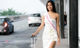 Nguyễn Thị Loan gợi cảm tại sân bay đi thi Miss Universe