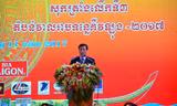 Bộ trưởng Nguyễn Ngọc Thiệp phát biểu.
