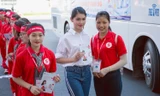 Á hậu Thuỳ Dung giản dị kêu gọi hiến máu nhân đạo tại Cà Mau