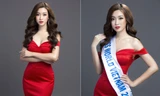 Mỹ Linh khoe đường cong quyến rũ sau khi dẫn đầu bình chọn tại Miss World