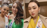 Tường San liên tục ghi điểm khi trổ tài tự make-up điêu luyện ở Hoa hậu Quốc tế