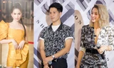 Đình Trọng bẽn lẽn trên thảm đỏ thời trang bên hai đàn chị Hà Hồ, Ngọc Trinh