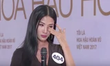 Hoàng Thuỳ từng khóc rất nhiều khi quyết định dự thi Hoa hậu Hoàn vũ Việt Nam 2017.