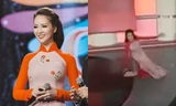 Á hậu Thuỵ Vân chia sẻ hài hước việc bị ngã trên sóng truyền hình trực tiếp 