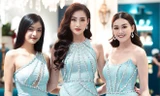 Hoa hậu Lương Thuỳ Linh và hai á hậu nổi bật ở Hà Nội với sắc xanh gợi cảm