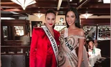 Màn đọ sắc fan mong chờ nhất: Hoàng Thuỳ quyến rũ bên Hoa hậu Catriona Gray