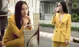 Hoa hậu Mai Phương Thuý mặc vest vàng rực, khoe khéo vòng một nóng bỏng