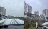Ô tô tải cháy ngùn ngụt trên cao tốc Pháp Vân - Cầu Giẽ