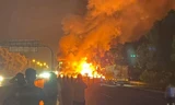 Tin mới vụ xe chở xăng bốc cháy ngùn ngụt trên cao tốc Hà Nội - Hải Phòng khiến 2 người thương vong