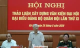 Tổng Bí thư, Chủ tịch nước, Bí thư Quân ủy T.Ư Nguyễn Phú Trọng phát biểu chỉ đạo hội nghị, sáng 25/5. Ảnh: Nguyễn Minh