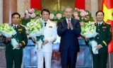Bộ trưởng Công an Lương Tam Quang và Tổng Tham mưu trưởng Nguyễn Tân Cương được thăng hàm Đại tướng