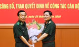 Đại tướng Ngô Xuân Lịch, Bộ trưởng Bộ Quốc phòng và Thiếu tướng Lê Đức Thái tại Hội nghị của Thường vụ Quân ủy T.Ư, tháng 7/2020